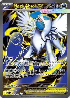 Mega Absol ex Ultra Rare card from Mega Evolution Base