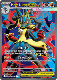 Mega Lucario ex Ultra Rare card from Mega Evolution Base