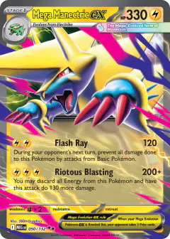 Mega Manectric ex Double Rare card from Mega Evolution Base