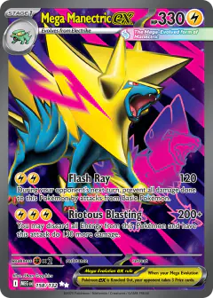 Mega Manectric ex Ultra Rare card from Mega Evolution Base