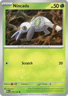 Nincada Common card from Mega Evolution Base