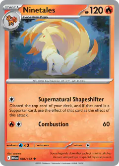 Ninetales Uncommon card from Mega Evolution Base