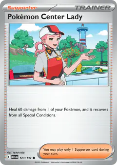 Pokémon Center Lady Common card from Mega Evolution Base