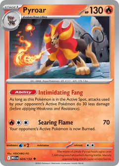 Pyroar Uncommon card from Mega Evolution Base
