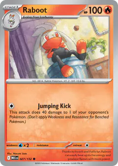 Raboot Common card from Mega Evolution Base