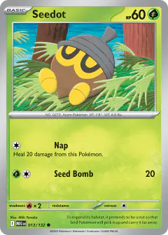 Seedot Common card from Mega Evolution Base