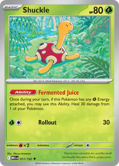 Shuckle Uncommon card from Mega Evolution Base