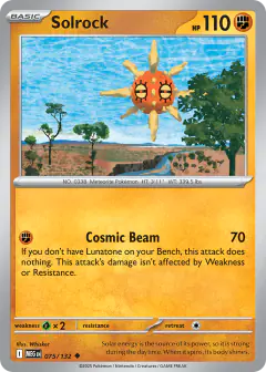 Solrock Uncommon card from Mega Evolution Base