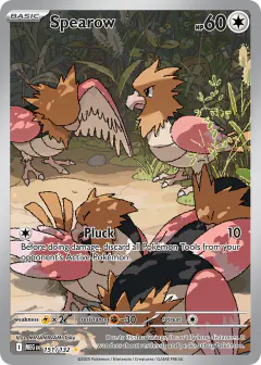 Spearow Illustration Rare card from Mega Evolution Base