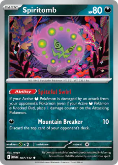 Spiritomb Uncommon card from Mega Evolution Base