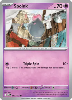 Spoink Common card from Mega Evolution Base