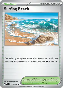 Surfing Beach Uncommon card from Mega Evolution Base