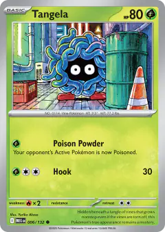 Tangela Common card from Mega Evolution Base