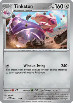 Tinkaton Uncommon card from Mega Evolution Base