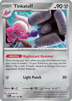Tinkatuff Common card from Mega Evolution Base