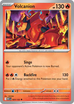 Volcanion Uncommon card from Mega Evolution Base