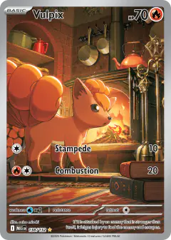 Vulpix Illustration Rare card from Mega Evolution Base