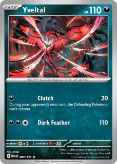 Yveltal Rare card from Mega Evolution Base