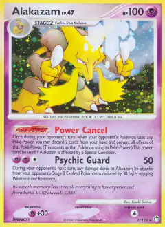 Alakazam Rare Holo card from Mysterious Treasures