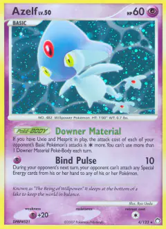 Azelf Rare Holo card from Mysterious Treasures
