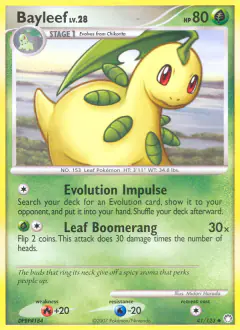 Bayleef Uncommon card from Mysterious Treasures