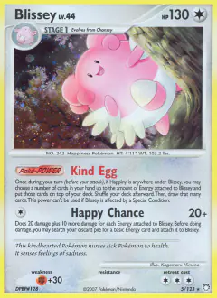 Blissey Rare Holo card from Mysterious Treasures