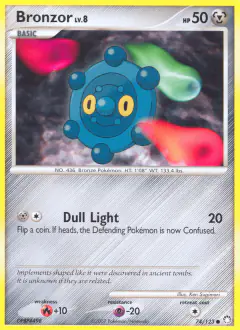Bronzor Common card from Mysterious Treasures