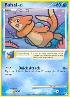 Buizel Common card from Mysterious Treasures