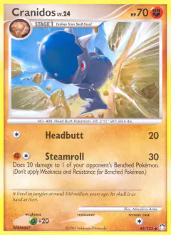 Cranidos Uncommon card from Mysterious Treasures