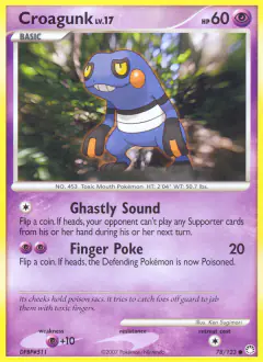 Croagunk Common card from Mysterious Treasures