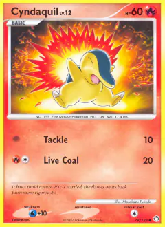 Cyndaquil Common card from Mysterious Treasures