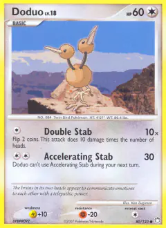 Doduo Common card from Mysterious Treasures
