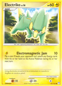 Electrike Common card from Mysterious Treasures