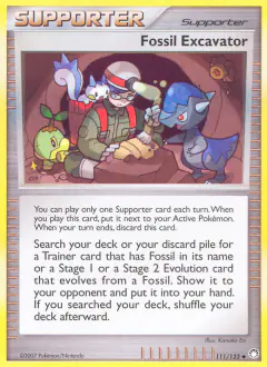 Fossil Excavator Uncommon card from Mysterious Treasures