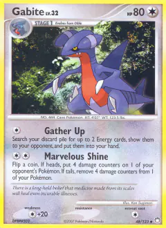 Gabite Uncommon card from Mysterious Treasures