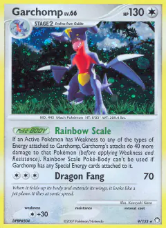 Garchomp Rare Holo card from Mysterious Treasures