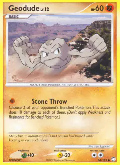 Geodude Common card from Mysterious Treasures
