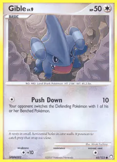 Gible Common card from Mysterious Treasures