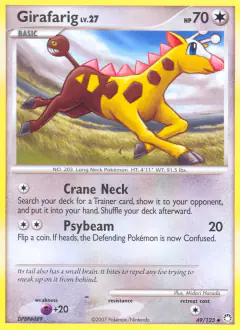 Girafarig Uncommon card from Mysterious Treasures