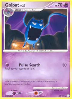 Golbat Uncommon card from Mysterious Treasures