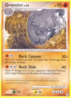 Graveler Uncommon card from Mysterious Treasures