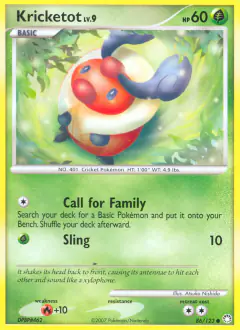 Kricketot Common card from Mysterious Treasures