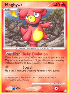 Magby Common card from Mysterious Treasures