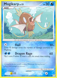 Magikarp Common card from Mysterious Treasures