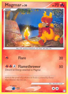Magmar Uncommon card from Mysterious Treasures