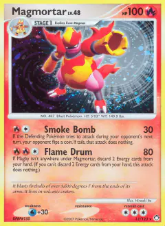 Magmortar Rare Holo card from Mysterious Treasures