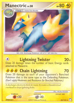 Manectric Rare card from Mysterious Treasures