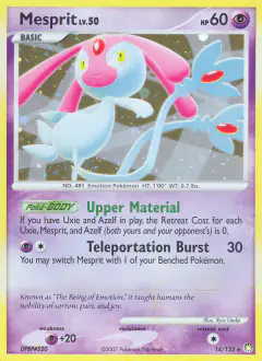 Mesprit Rare Holo card from Mysterious Treasures