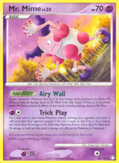 Mr. Mime Rare card from Mysterious Treasures