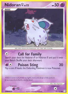 Nidoran ♀ Common card from Mysterious Treasures